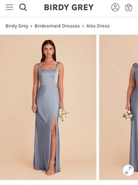 Birdy Grey Satin Dusty Blue Alex Dress